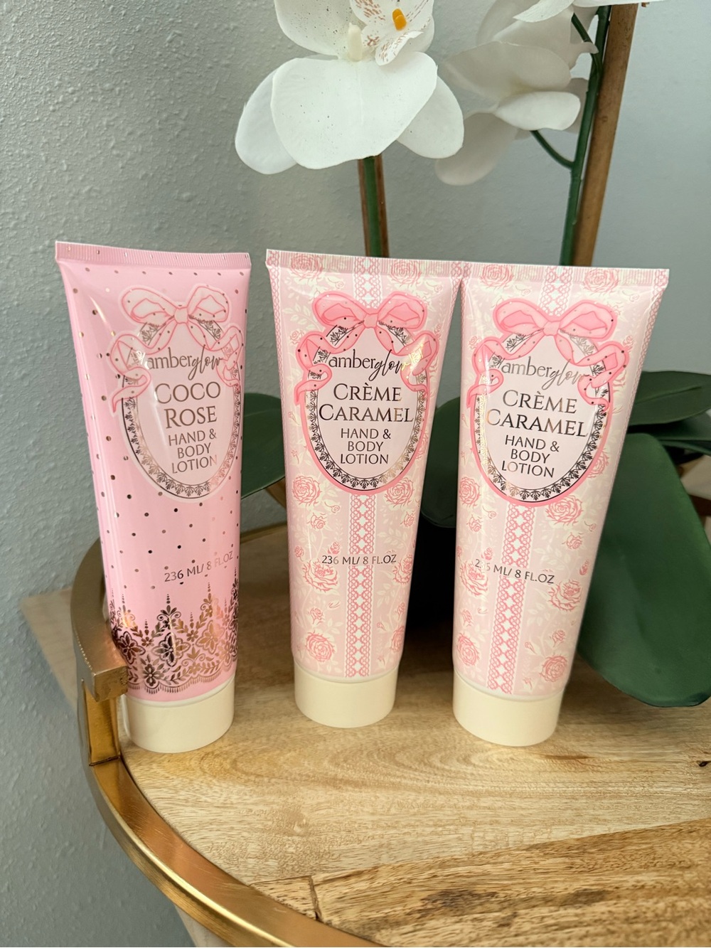 Pink Hand & Body Lotion Trio - Coco Rose & Crème Caramel